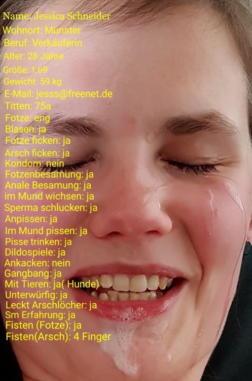 germanwebslutexposer: germanhumiliation:Jessica Schneider, Verkäuferin aus Münster, NRW ko