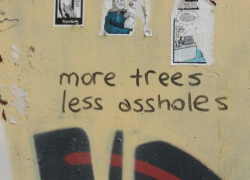 ulrica:  “More trees, less assholes.”