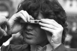 wildchildfullofgrace83:Jim Morrison snapping some photos in Frankfurt, West Germany. September 1968. 