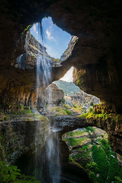 visitheworld: Baatara Gorge waterfall, Lebanon (via modernbasics).