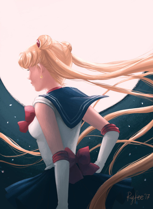 feliadraws:Sailor Moon.She was the reason I started drawing when I was a little kid. C’: