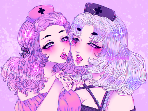 remuchii:    💊❤💔  Sharing is caring ~ 💊❤💔Yeeey I was able to replicate the style  I did before!~ I had some issues with the hair other then that I think  it came out really pretty~ I am such a bad person , I keep drawing  random characters