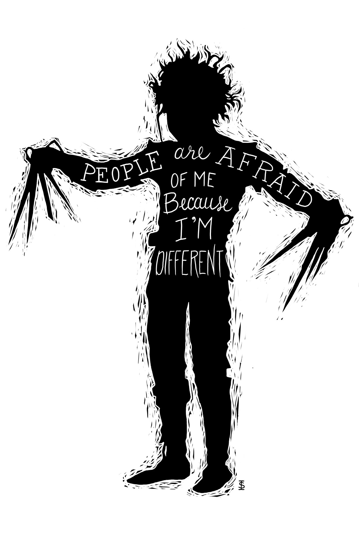 ilanastaniscia:  Another from the Silhouette seriesEdward Scissorhands - Ilana Staniscia