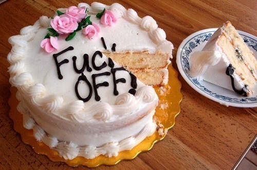 annabellehectorsworldofweird:A big slice of fuck off