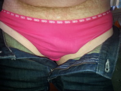 hungry4cockypanties:  Wearing my Pink Panties