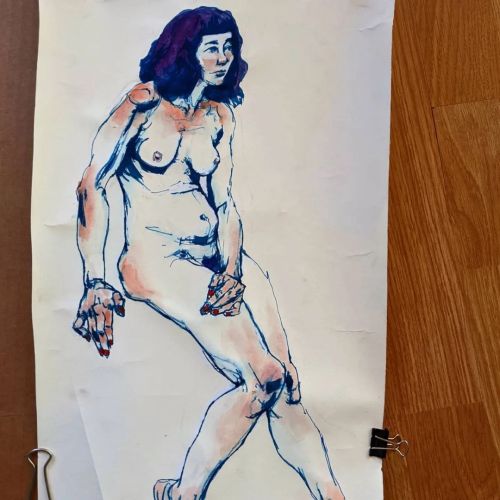 Some old life drawings with Tracey. She will be with us next Wednesday 7:00 to 10:00pm.@artmodeltrac