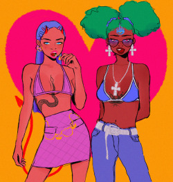 trueka:???? idk. 2000s fashion. maybe theyre a girl group. or spies