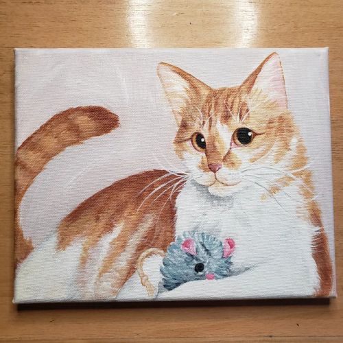 Just finished a pet portrait for a sweet couple who recently lost their adorable cat. Look at those 