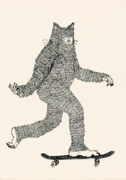 leonkarssen:  catsquatch line-art 