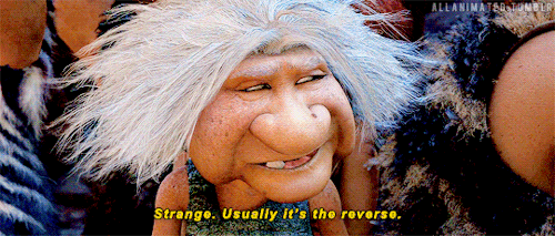 allanimated:“What? Excuse me? He?”12/19 watching both of the croods movies with daddy @kitten-sdaddy
