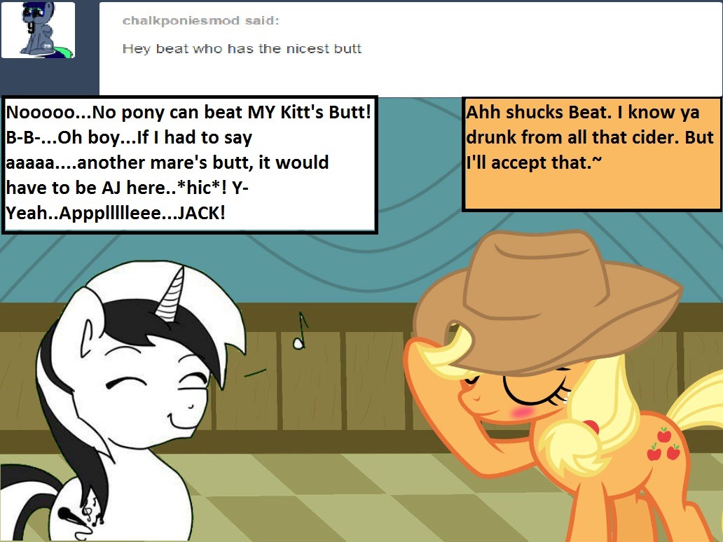 askbeatandfus:  Mod: Awww… Drunk beat is 100% Honest. Just like AJ here. Beat: