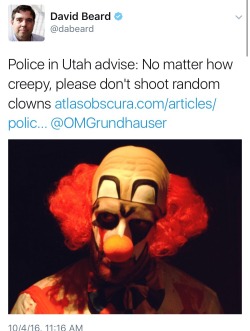 blackmodel:  xelamanrique318:  Today on October 4, 2016, we learned that clowns who terrorize people (especially children) get more protection than black civilians. Can’t say I’m surprised tho.   BITCH IM FUCKING UP CLOWNS ON SIGHT