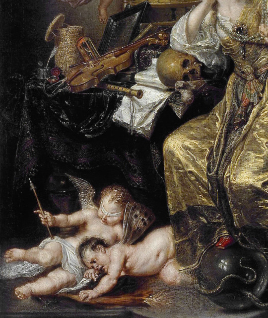 Allegory of Prudence Triumphing Over Vanity / Allegory of Faith (Detail), 1651-1690. by David Teniers the Younger