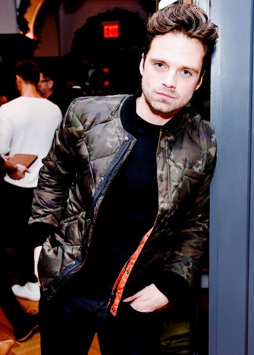 thecaptainwinter:Sebastian Stan attends the Todd Snyder Madison Park store opening on December 6, 20