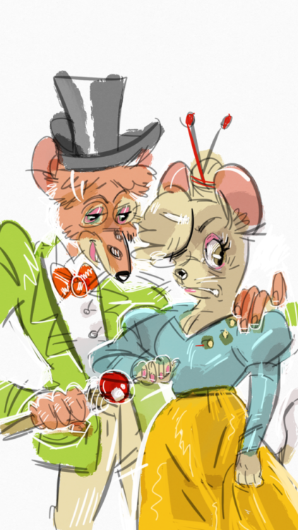 nasyatkar: Two phone doodles for friends because I love friends… Mice ocы Malcolm and Adelaid