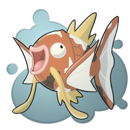 neothebean: Been playing a bunch of Magikarp Jump, so I had to draw my favorite pattern so far! His 