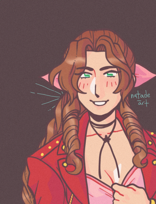 natade-art: aerith gainsborough.. i love you. i cannot wait to watch [redacted] and [redacted] happe