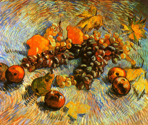 Still Life with Fruit and Leaves - Vincent van GoghPost-impressionism