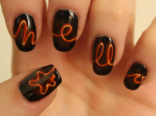 Neon Sign Nails! :)Tutorial here