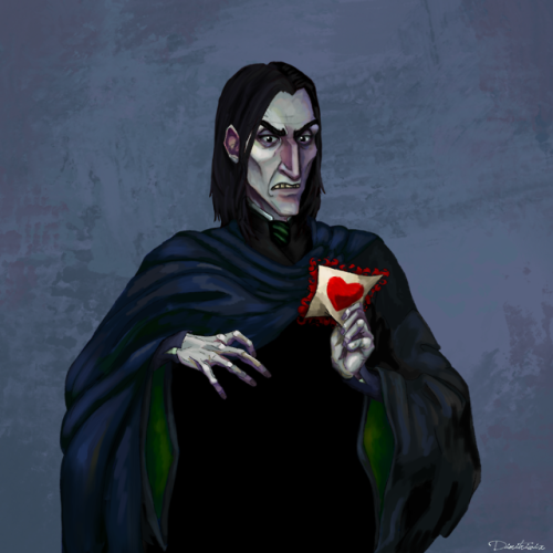 myobscureimaginarium:Severus’s ValentineHappy Valentine’s day! Severus is quite distressed about rec