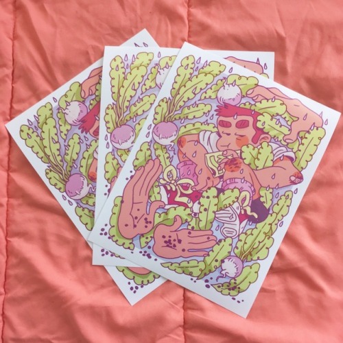 knife-goblin: I’m selling the first few of my Turnip Boy prints! They are roughly 8"x10" i