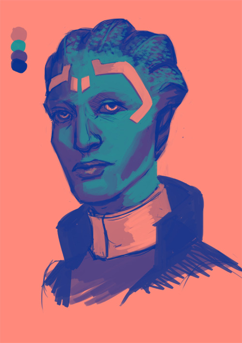 Palette Challenge, Samara from Mass Effect.Okay this was silly fun to do,