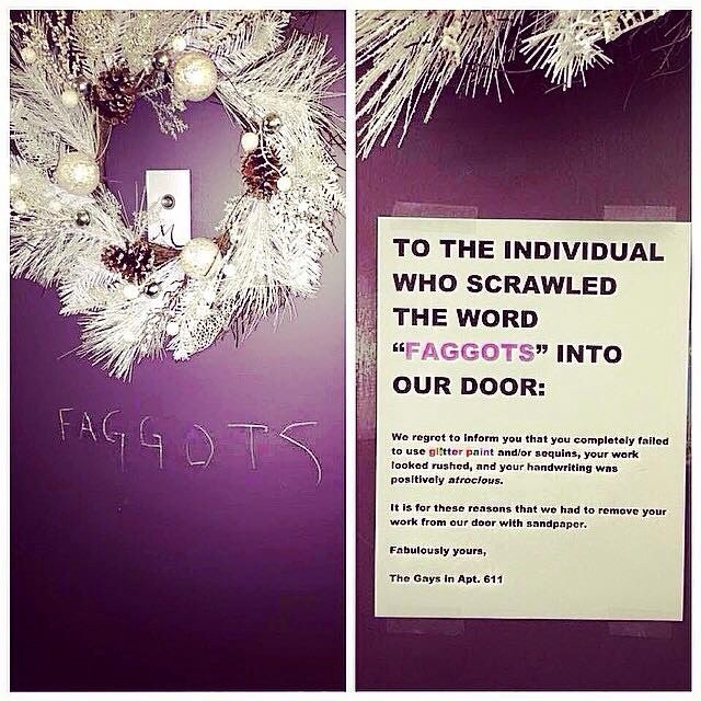 gaywrites:  As a not-so-nice Christmas surprise, a gay couple recently found the