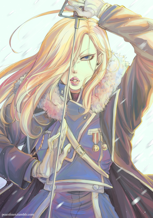 Olivier Armstrong by pearsfears I’m rewatching Full Metal Alchemist: Brotherhood with my boyfr
