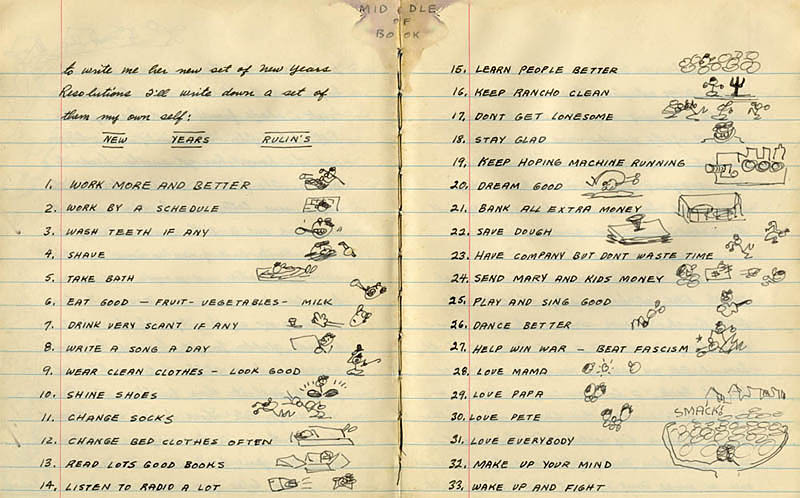 latimes:  Timeless: Woody Guthrie’s resolutions for 1942 More in the Pop &amp;