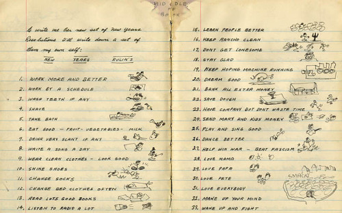 latimes:  Timeless: Woody Guthrie’s resolutions for 1942 More in the Pop & Hiss music blog.