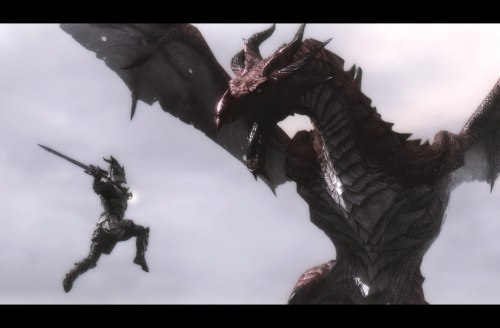 bardofchaos: jillian-613: It’s an end to the evil, of all Skyrim’s foes.Beware, beware, the Dragon