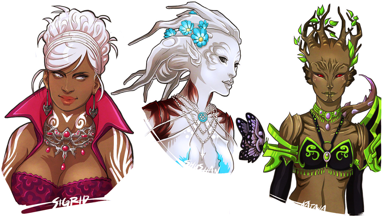 kromitar:  Here’s a compilation of all the GW2 character busts in all their colorful