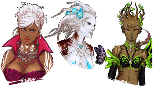 kromitar:  Here’s a compilation of all the GW2 character busts in all their colorful glory. 