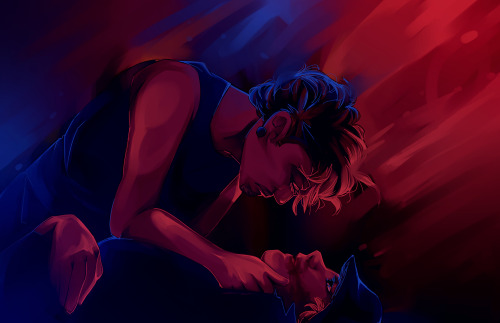 might-be-entropy:Klaus needs therapy, but I need more painting practice!!!(Zoom because tumblr is a 