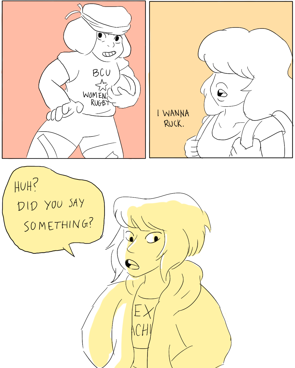 lazaluarts:  i found my old rugby shirt and was like “ruby would probably wear