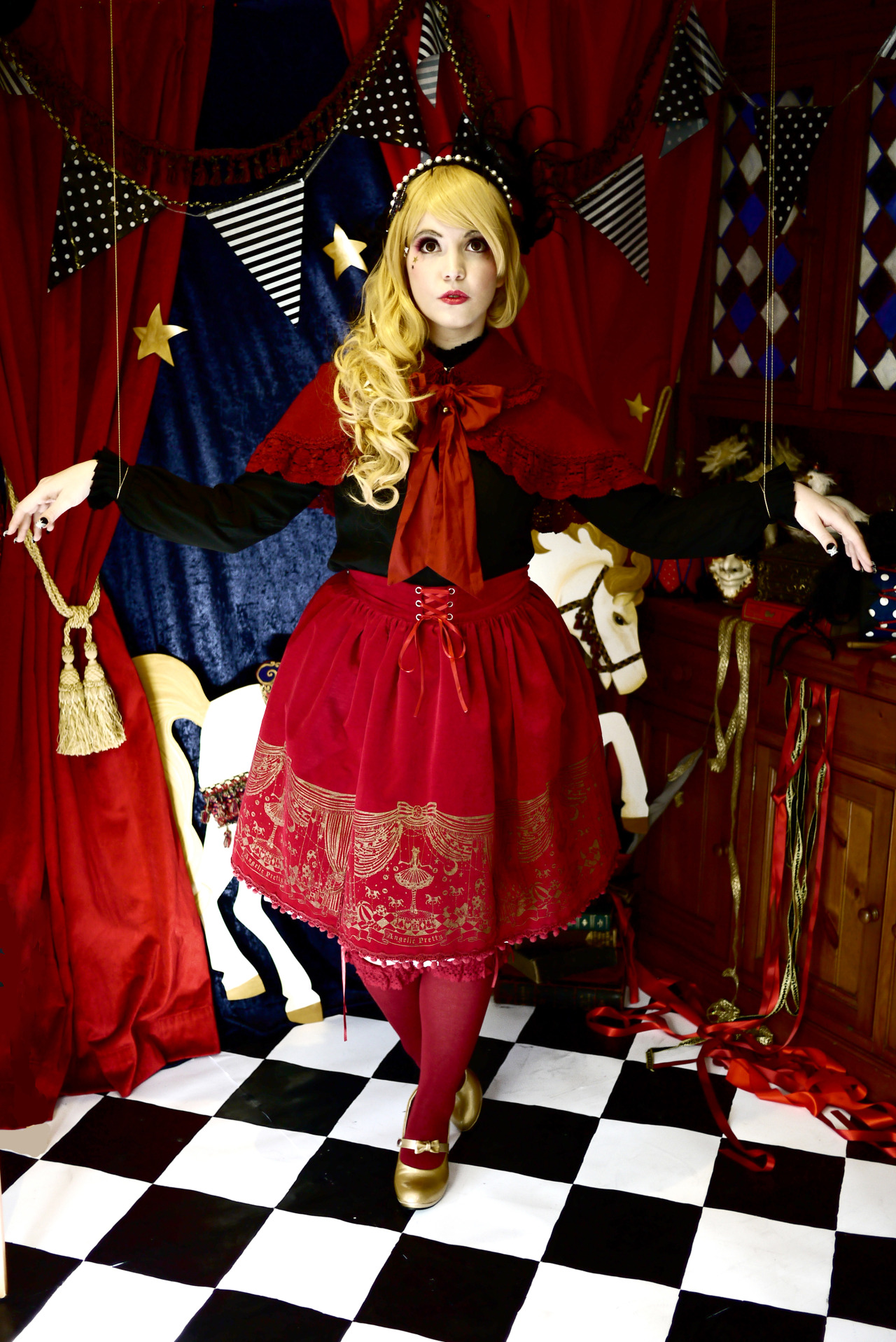 wisteria-bridge:  ‘Puppet Circus’ fashion shoot.The models are myself (black