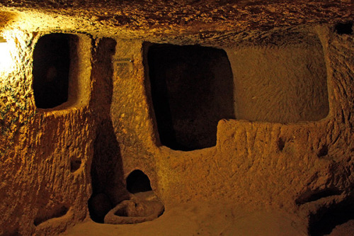 unexplained-events:  Ancient Underground City Found Mustapha Bozdemir, while renovating his inherited house in Turkey, came across a massive subterranean tunnel system with cave-like rooms underneath the house. You don’t come across that kind of thing