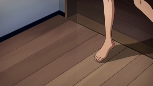 Yuno Gasai barefoot from Future Diary episodes 6 & 7