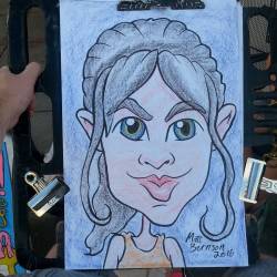 Ready for caricatures at Dairy Delight! #caricature