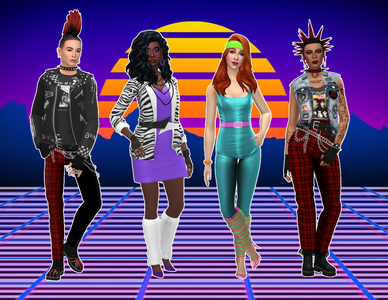 Sims 4 80s Lookbook