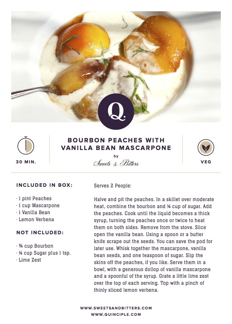 quinciple:  This recipe was designed to showcase some incredible ingredients in this