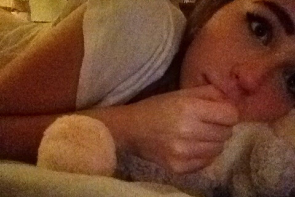 sabrinahazzaa:  Still feel awful so I’ll cuddle thumper until I’m better. 