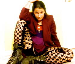 Coat: 7 bucks Shirt: Gift from glitterswitch Leggings: 5 finger discount from a sheisty ass Goodwill Self love: Priceless