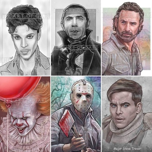 More portraits from 2017. #HappyNewYear #dracula #stevetrevor #jasonfridaythe13th #pennywise2017 #Pr