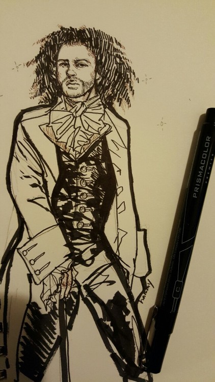 powerbottombrucewayne:inktober more like a month of hamilton musical sketches day [1]