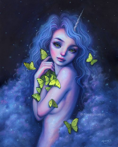 Hi loves!! Here’s a new oil painting titled “Chrysalis” that I just finished last 