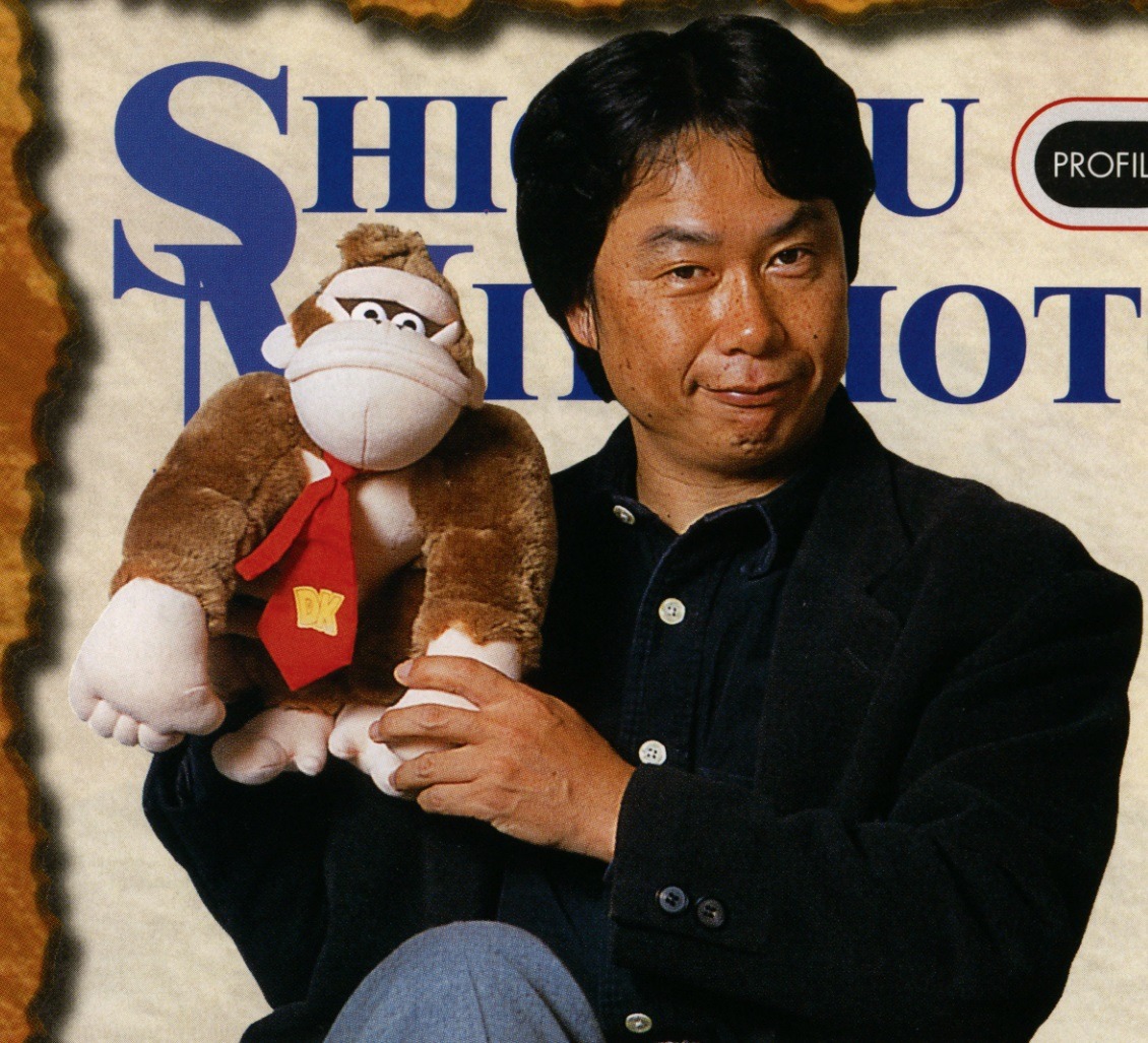 Small Mario Findings — Promotional photo of Shigeru Miyamoto with a