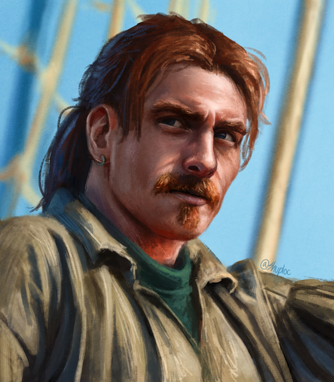 I drew another realistic Flynn Fairwind piece!