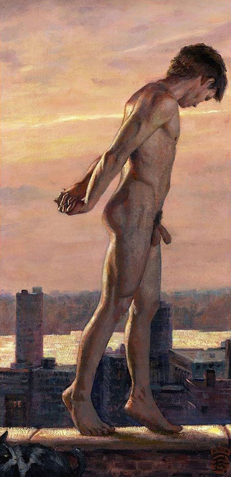 splendidgeryon:  Philip Gladstone: “Balance”, 2016; acrylic on panel, 10 by 20