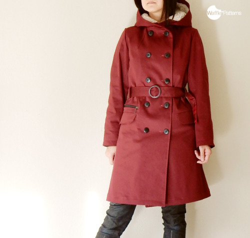 Waffle Patterns pdf sewing patterns / Tsubaki double breasted coat